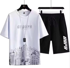 Men's Summer T-shirt Suit Casual Shorts