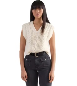 Women Sweater Sleeveless Knitwear Fitted
