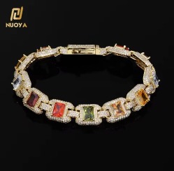 Gold Plated Big Zircon Bangle Bracelet