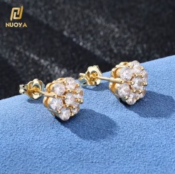 Iced Out Diamond VVS Moissanite Earrings