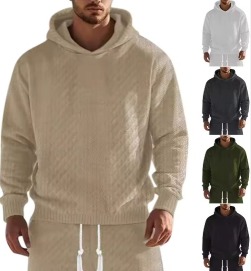 Hoodies Pullover Jacquard Sweater Hooded